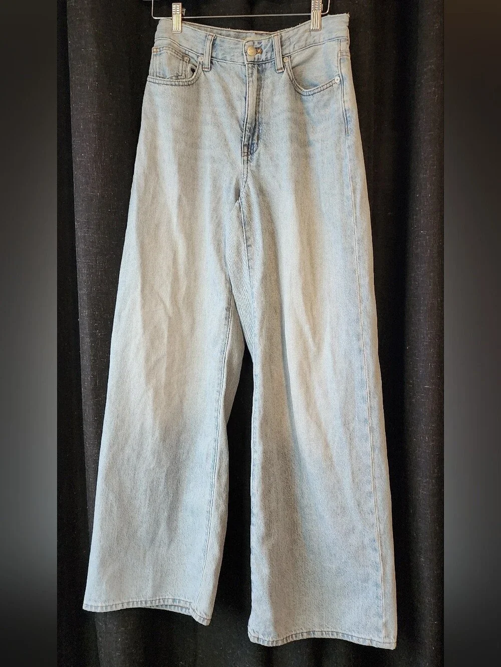 Madewell Curvy Ultra Wide‑Leg Jeans – Size 25 Light Wash Boho, Streetstyle, Y2K